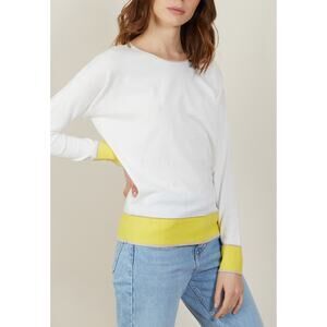 Maison Montagut Nelda Round Neck Tricolor Organic Cotton Sweater Size XL